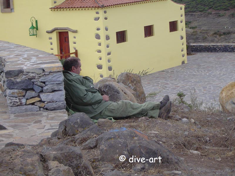 Siesta bei den Forstarbeitern